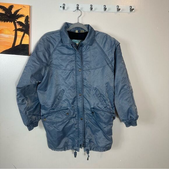 Men's Blue Bomber Jacket - Picture 1 of 11